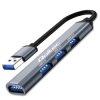 Qoltec Hub Adapter USB 3.0 4w1 USB 3.0 3x USB 2.0