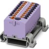 Distribution block, push-in connection, 0.14-4.0 mm², 19 pole, 24 A, 8 kV, purple, 3273258