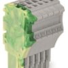 1-wire female connector, 6 pole, pitch 3.5 mm, straight, green-yellow/gray, 2020-106/000-037