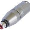 Adapter, RCA socket to XLR plug 3 pole, silver, NA2MPMF