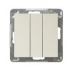 IMPRESJA Wyłącznik potrójny zwierny przycisk ecru ŁP-24Y/m/27 OSPEL