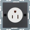 BERKER Q.1/Q.3 Gniazdo z uzieminiem standard USA/KANADA NEMA 5-15 R antracyt aks lak 41666086 HAGER