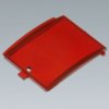 Front cover, with hinge, PC, red/transparent, B6801302