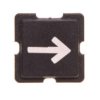 Wkładka Przycisku 16Mm Płaska Czarna Z Symbolem Kierunki Ruchu Kwadrat 32Tq18...