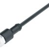 Sensor actuator cable, M12-cable socket, straight to open end, 4 pole, 2 m, PUR, black, 4 A, 79 3430 33 04