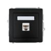DECO Gniazdo komputerowe RJ45 kat.5e ekranowane 8-stykowy czarny mat 12DGK-1e KARLIK