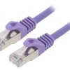 Patch cord S/FTP, Cat 6a, RJ45 wtyk z obu stron, linka, Cu, 2m PP6A-LSZHCU-V-2M