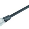 Sensor actuator cable, M9-cable socket, straight to open end, 3 pole, 5 m, PUR, black, 4 A, 79 1452 215 03