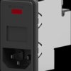 IEC inlet filter C14, 50 to 60 Hz, 6 A, 115 VAC/230 VAC, faston plug 4.8 mm, 7-6609107-6