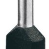 Insulated twin wire end ferrule, 1.5 mm², 16 mm/8 mm long, black, 3200823