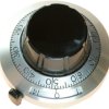 Analogue adjustment knob, 6.35 mm, 15, Plastic
