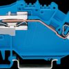 781-623 1-conductor equipotential bonding terminal block, 4 mm², grey