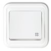 LIZA Wyłącznik krzyżowy podświetlany biały WPT-6L KARLIK