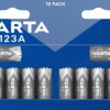 Bateria do aparatu CR-123A Varta LITHIUM Cylindr. CR123A Bli10 1430 mAh 3 V 10 szt.