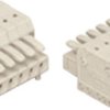 Socket header, 3 pole, pitch 3.5 mm, angled, light gray, 2734-103