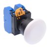 YW1B-A4E20W White 22mm Mushroom Maintained Push Button Switch 2NO IP65 IDEC