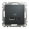SEDNA DESIGN & ELEMENTS Gniazdo ładowania USB A+C 2 4A czarny antracyt SDD114402 SCHNEIDER ELECTRIC