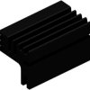 Extruded heatsink, (L x W x H) 50 x 30 x 28 mm, 9.1 to 4.9 K/W, black anodized, 10019158