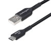 Kabel USB Złącze A USB A Złącze B USB C dł. 2m Kabel ładujący z USB-A na USB-C USB 2.0 kolor: Czarny