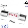 0,7A bezpiecznik szklany szybki 5x20mm