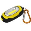 Latarka brelok 1W COB z magnesem, żółta