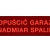 Tablica ostrzegawcza, LED, podświetlana, dwustronna,pulsująca, zasilanie 24V, OPUŚCIĆ GARAŻ NADMIAR SPALIN,