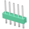 Pin header, 5 pole, pitch 2.54 mm, straight, green, 826926-5