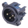 Neutrik Wtyk Mikrofonowy Xlr (3-Pin) Montażowy Do Obudowy Czarny Nc3mah