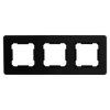 Ramka potrójna, plastikowa, czarna, QUAD Electromalt, QAD1003B