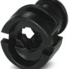Protective hose adapter, (L) 20 mm, POM, black, for corrugated hoses nominal size 13, 1422884