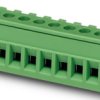 Socket header, 4 pole, pitch 5 mm, straight, green, 1926251