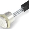 Vandal-proof pushbutton switch, 1 pole, silver, illuminated  (red), 1 A/24 VDC, mounting Ø 16 mm, IP68, 2342833-4