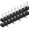 Pin header, 9 pole, pitch 2 mm, angled, black, SLY11SMD0519Z