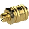 Quick-release coupling, L 41 mm, 35 bar, brass, for hose, 107508
