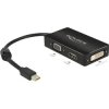 Delock 62631 Mini DisplayPort to VGA / HDMI / DVI Adapter Passive Black 16cm