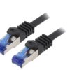 C6a073s Patch Cord S/Ftp 6A Linka Cu Lszh Czarny 5M 26Awg -20...75C