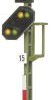 Semafor świetlny z sygnałem wejścia/dystansu Viessmann 4015, 7 diod LED, skala H0