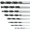 Wiertła do drewna spiralne 3-10 mm zestaw 8 elementów 60H808