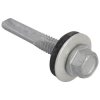 ForgeFix TechFast Hex Roofing Screw Self-Drill Heavy Section 5.5 x 32mm Pack 100
