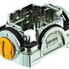 Carrier hood, size Han-Yellock 30, zinc die casting, push button locking, IP65/IP67, 11123000110