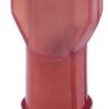 Insulated flat plug sleeve, 4.8 x 0.8 mm, 0.5 to 1.5 mm², AWG 20 to 16, brass, red, 3240537