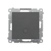 Simon 55 Przycisk pojedynczy zwierny z podświetleniem LED (moduł) 10 AX, 250 V~, szybkozłącza Grafitowy mat TP1L.01/116