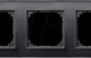 489503 M-PLAN, cover-frame, 5-gang, real glass, onyx black