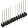 Pin header, 12 pole, pitch 2.54 mm, straight, black, 10048657