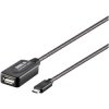 Renkforce RF-5067256 USB cable USB 2.0 USB-C plug USB-A socket 10m Black