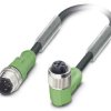 Kabel do czujników/elementów wykonawczych Phoenix Contact SAC-3P-M12MS/ 3,0-PUR/M12FR B 1668425, złącze żeńskie M12, kąt