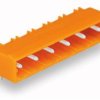 Pin header, 12 pole, pitch 7.62 mm, angled, orange, 231-972/001-000