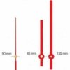 UM213Y.11R Komplet wskazówek: godzinowa 85mm, minutowa 130mm, sekundowa 90mm - pałki czerwone (typu Y)