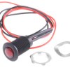 Lampka kontrolna do montażu panelowego, czerwona 10.2mm LED Czarny Wyprowadzenia Oxley
