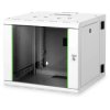 Wall cabinet, 19", 9 U, two-piece, swivelling, (H x W x D) 509 x 540 x 600 mm, IP20, sheet steel, light gray, DN-19 09-U-3